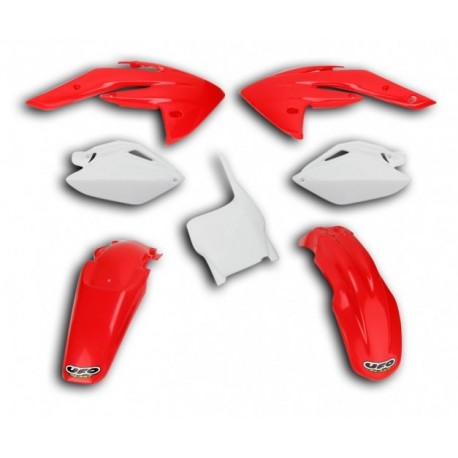 KIT PLASTIQUES UFO ROUGE/BLANC HONDA CRF250R 09 DUP'MX